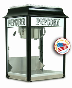 8oz Black/Chrome Popcorn Machine by Paragon